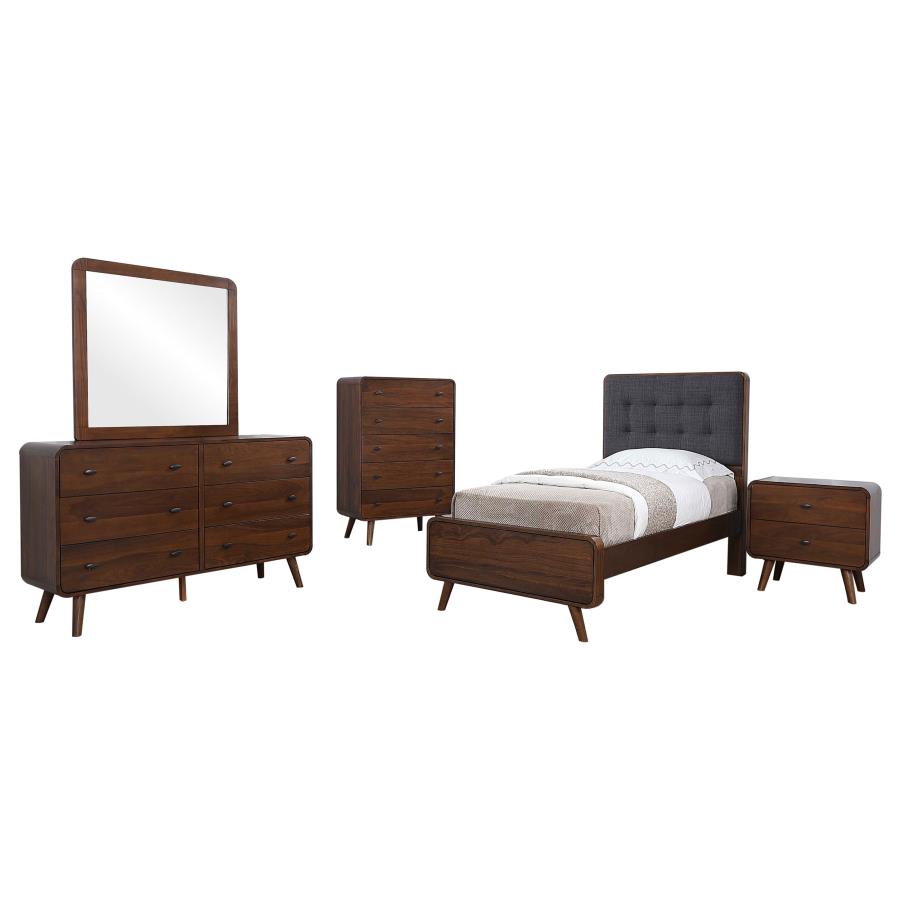 Robyn 5-piece Twin Bedroom Set Dark Walnut - 205131T-S5
