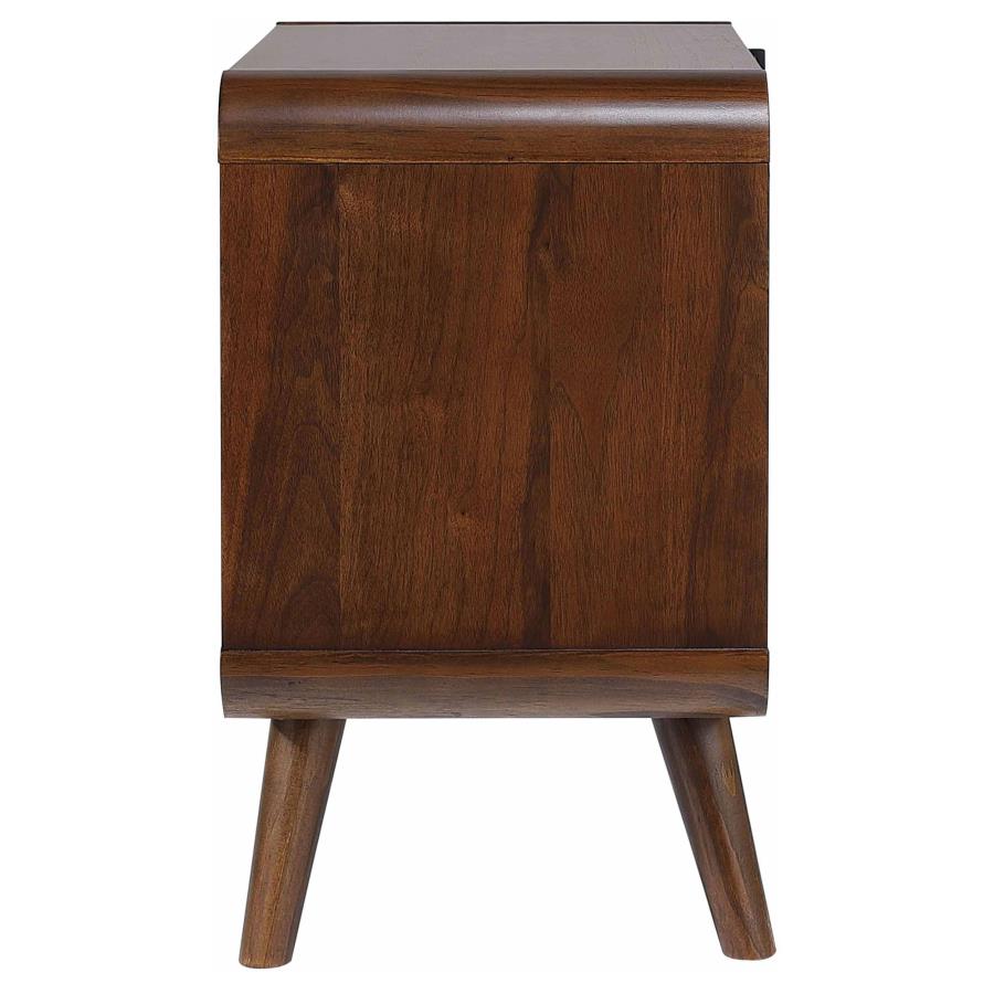 Robyn 2-drawer Nightstand Bedside Table Dark Walnut - 205132