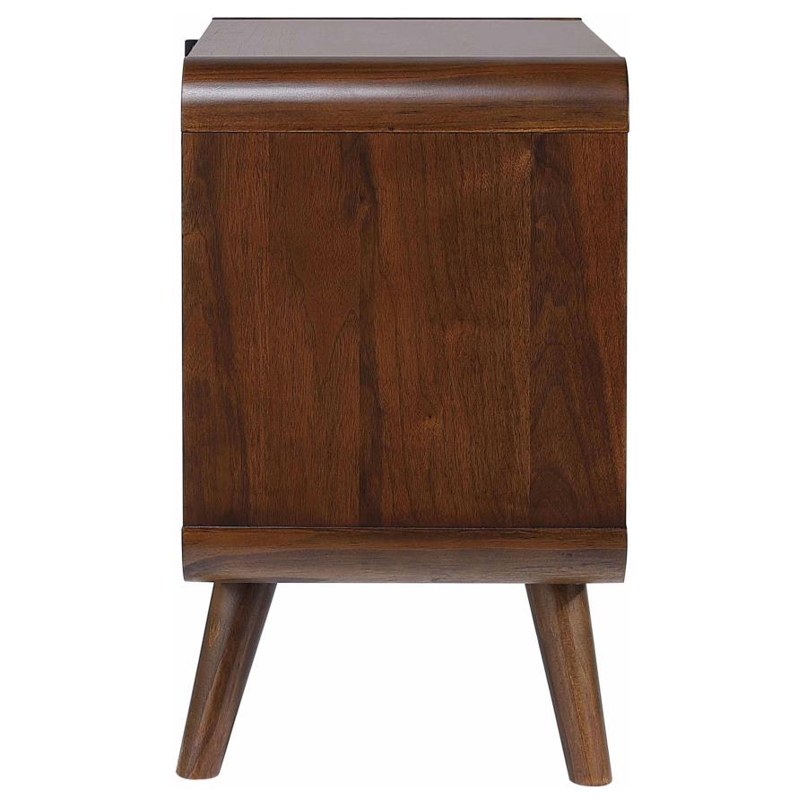 Robyn 2-drawer Nightstand Bedside Table Dark Walnut - 205132