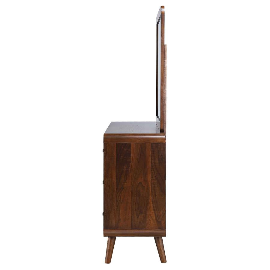 Robyn 6-drawer Dresser with Mirror Dark Walnut - 205133M