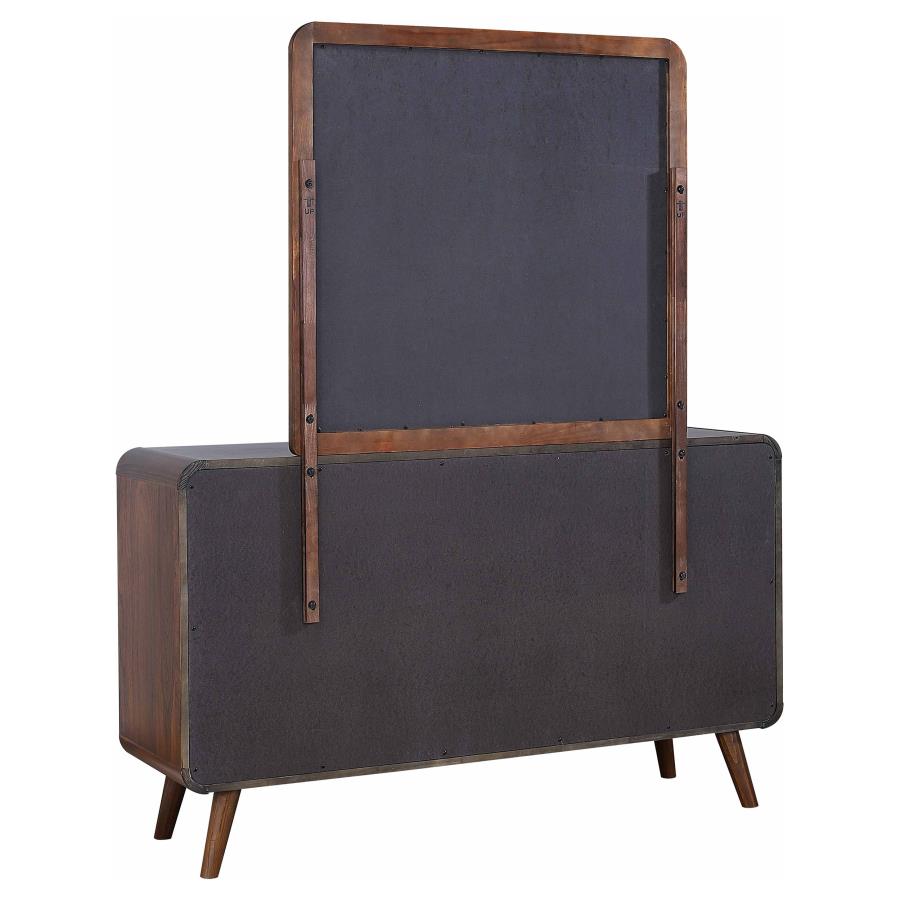 Robyn 6-drawer Dresser with Mirror Dark Walnut - 205133M