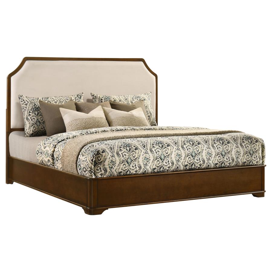 Garland 58-inch Eastern King Panel Bed Cream Brown Cherry - 205301KE