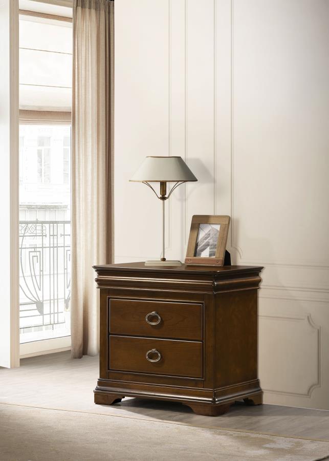 Garland 3-drawer Nightstand Bedside Table Brown Cherry - 205302