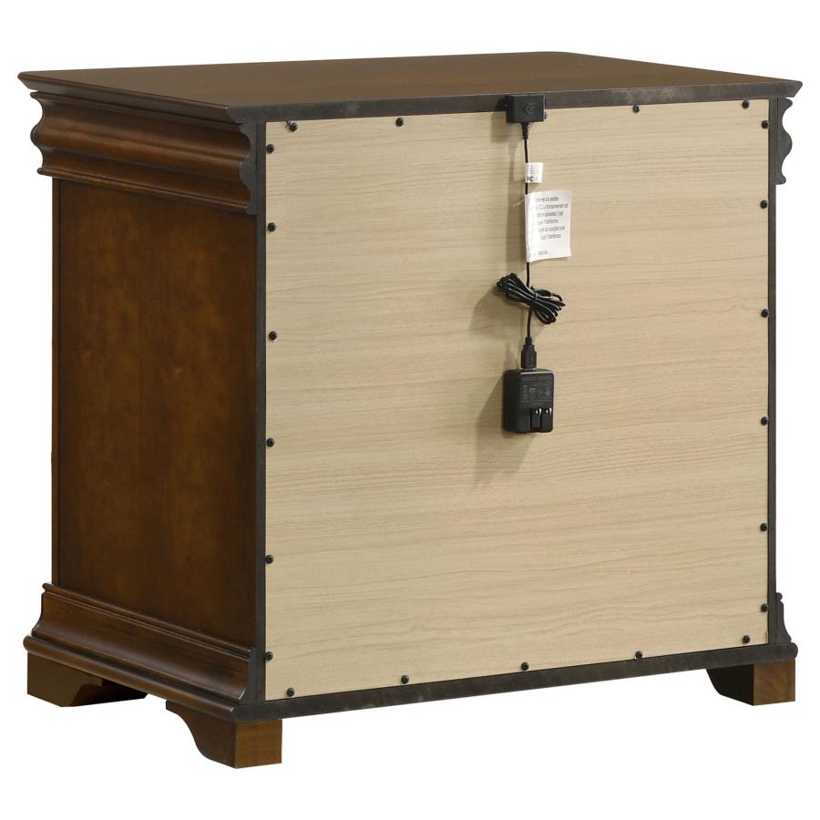 Garland 3-drawer Nightstand Bedside Table Brown Cherry - 205302