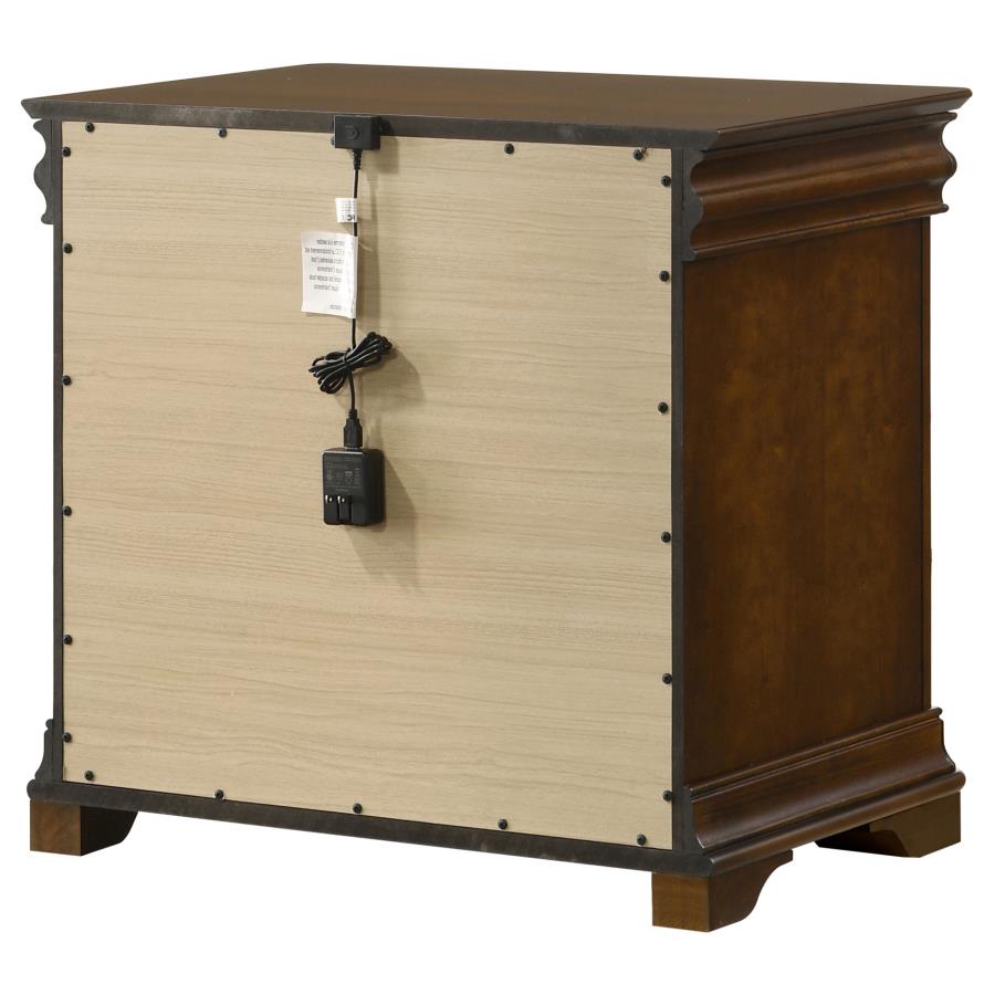 Garland 3-drawer Nightstand Bedside Table Brown Cherry - 205302