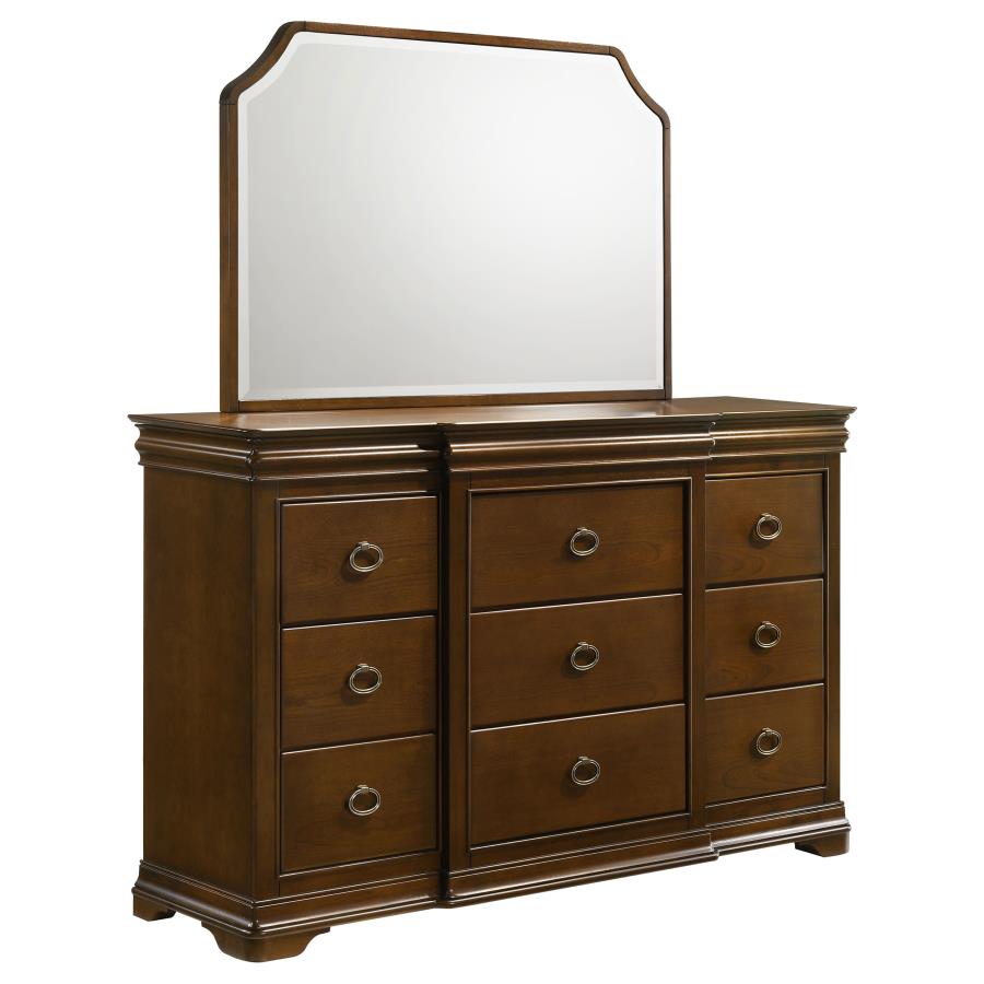 Garland 11-drawer Bedroom Dresser with Mirror Brown Cherry - 205303M