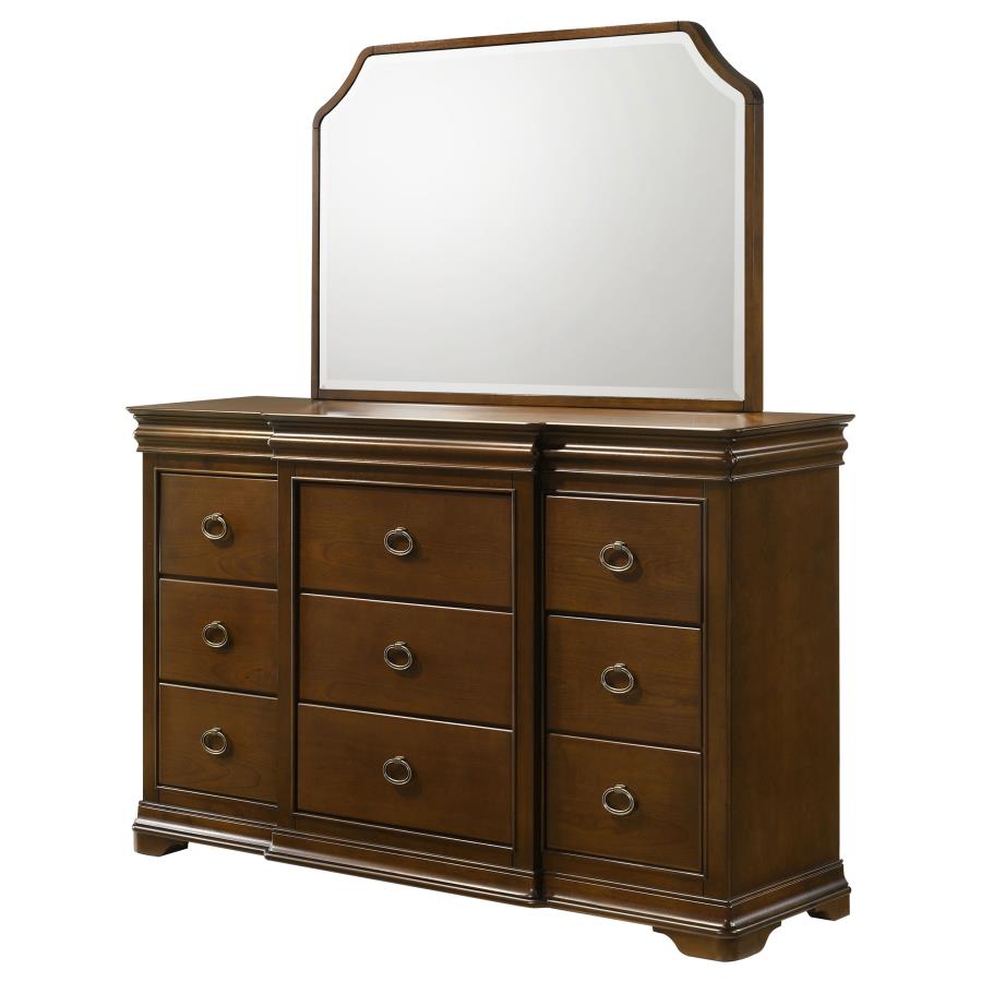Garland 11-drawer Bedroom Dresser with Mirror Brown Cherry - 205303M