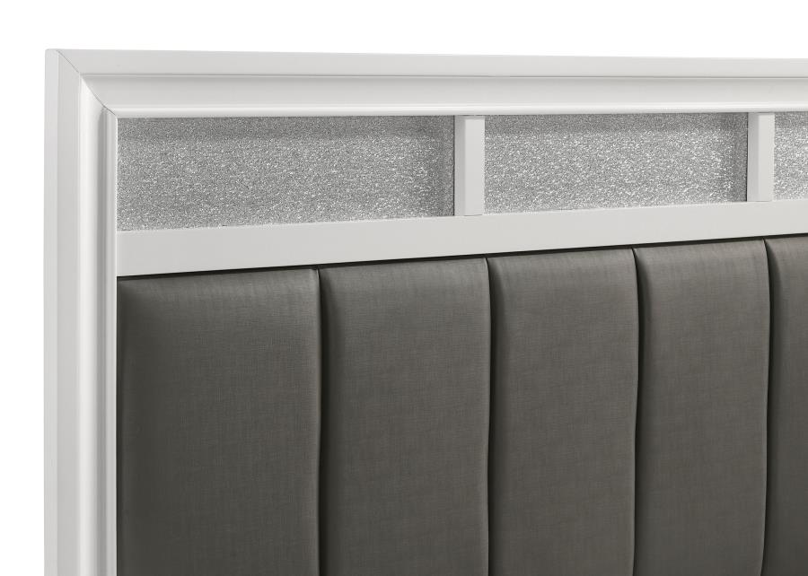 Barzini Wood Queen Panel Bed White - 205891Q