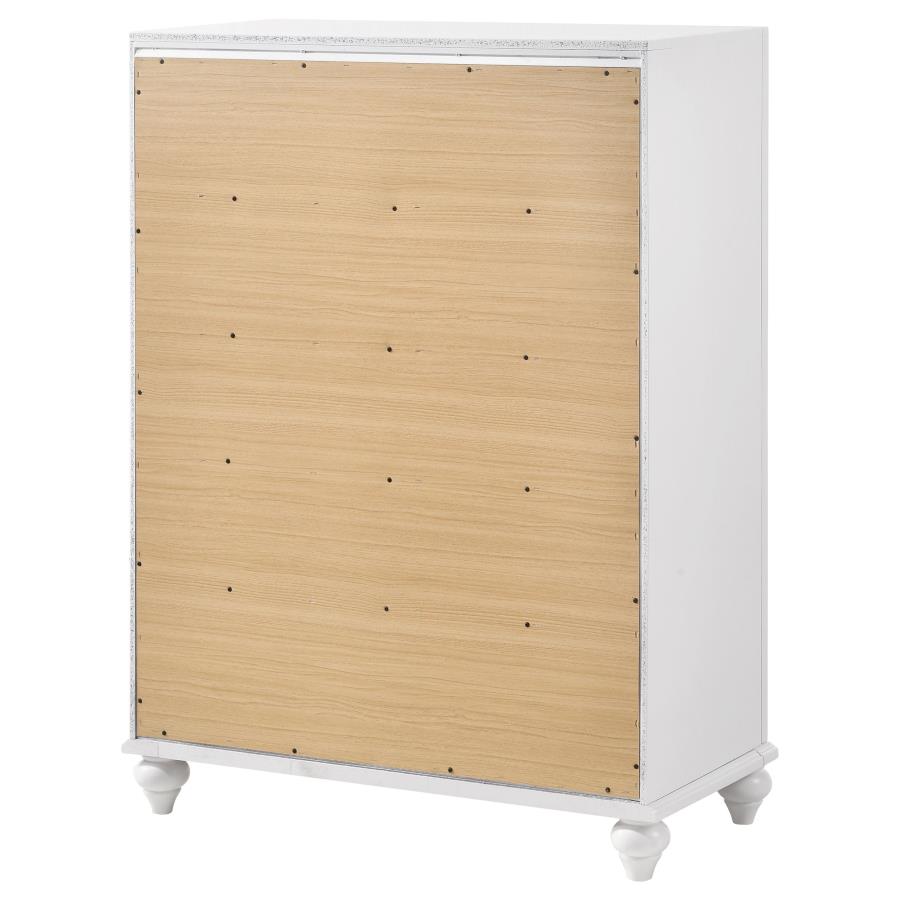 Barzini 5-drawer Bedroom Chest White - 205895