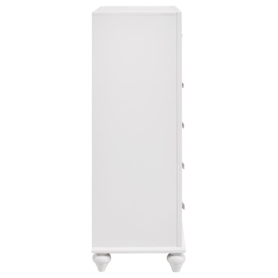 Barzini 5-drawer Bedroom Chest White - 205895