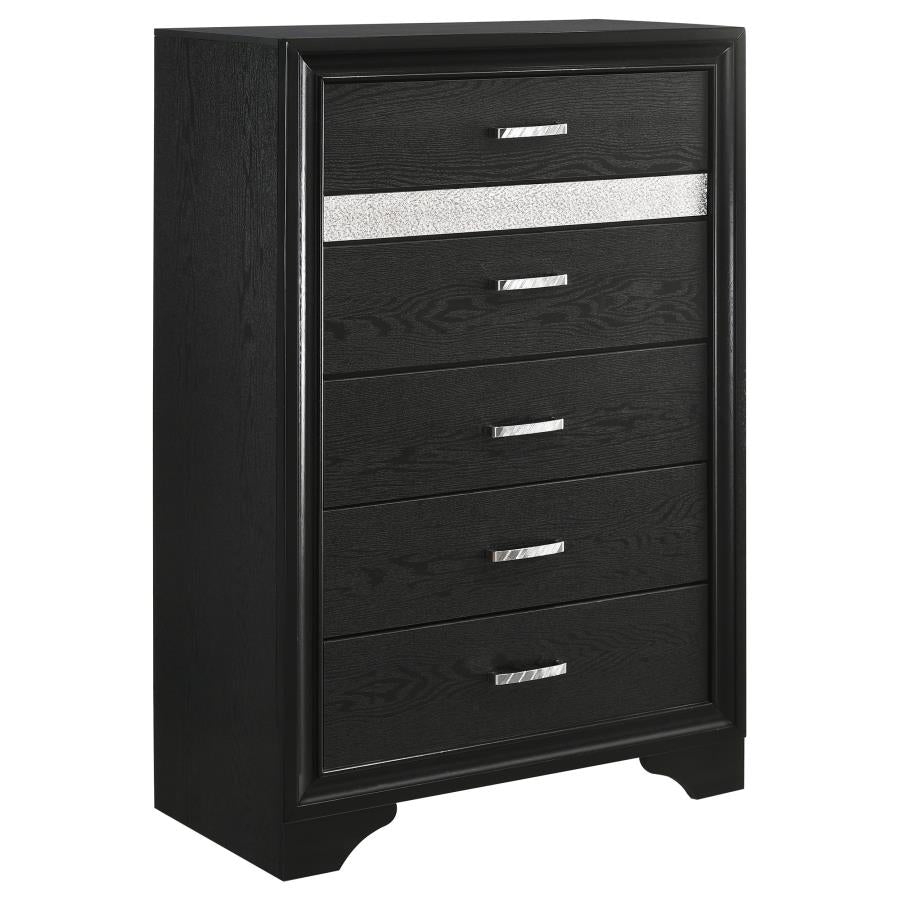 Miranda 5-piece Eastern King Bedroom Set Black - 206360KE-S5