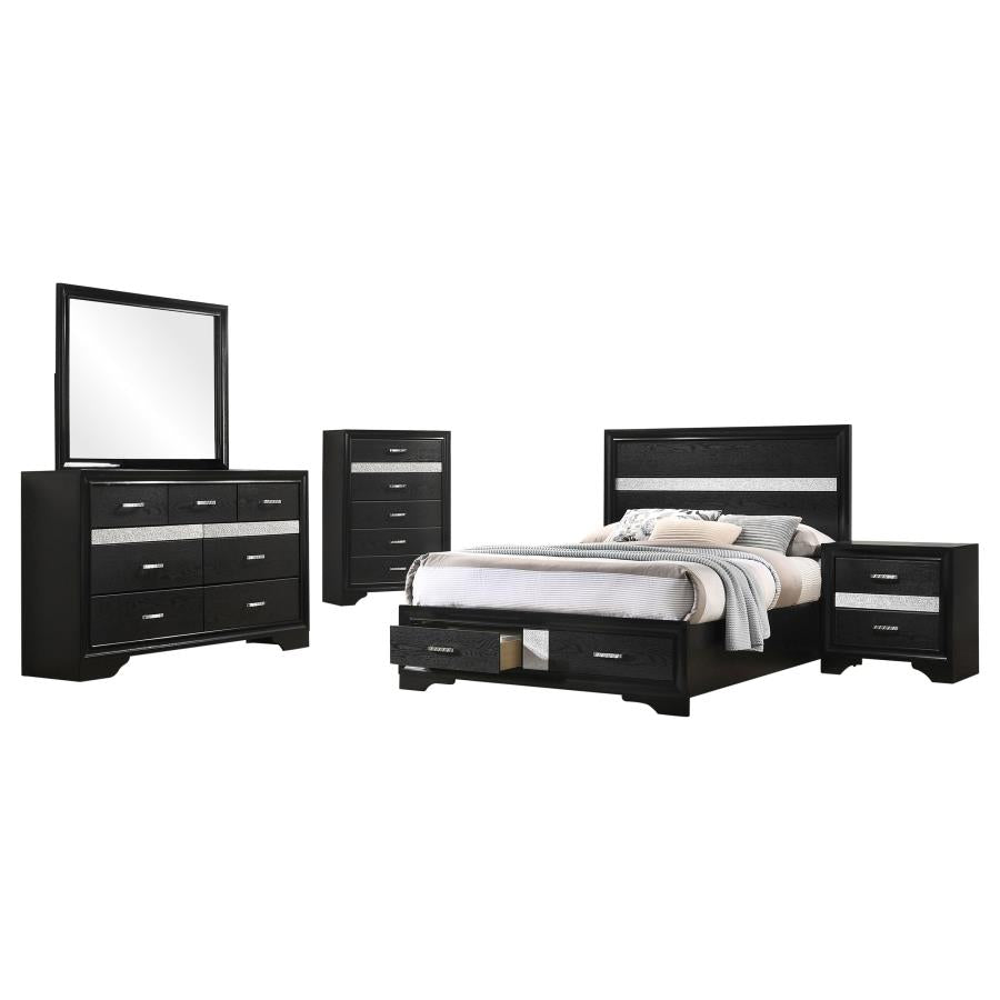 Miranda 5-piece Full Bedroom Set Black - 206361F-S5