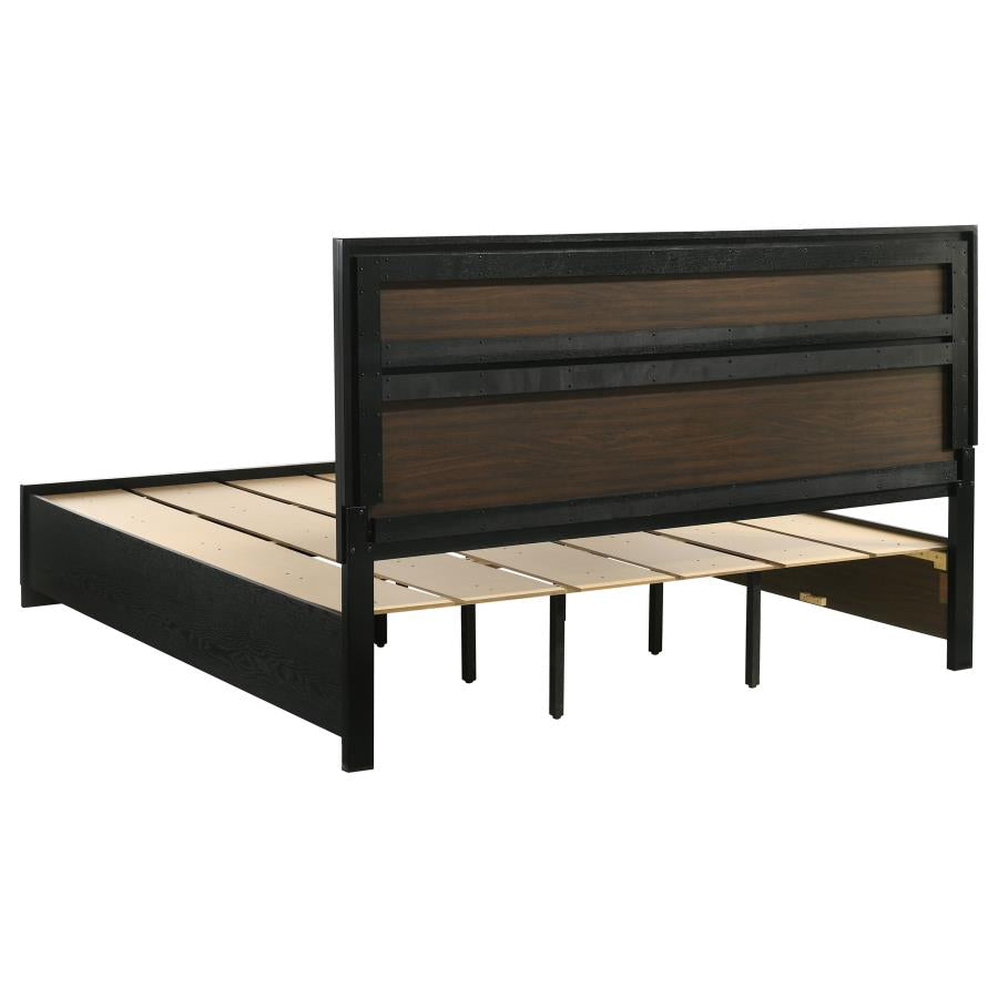 Miranda 51-inch Wood Eastern King Storage Panel Bed Black - 206361KE