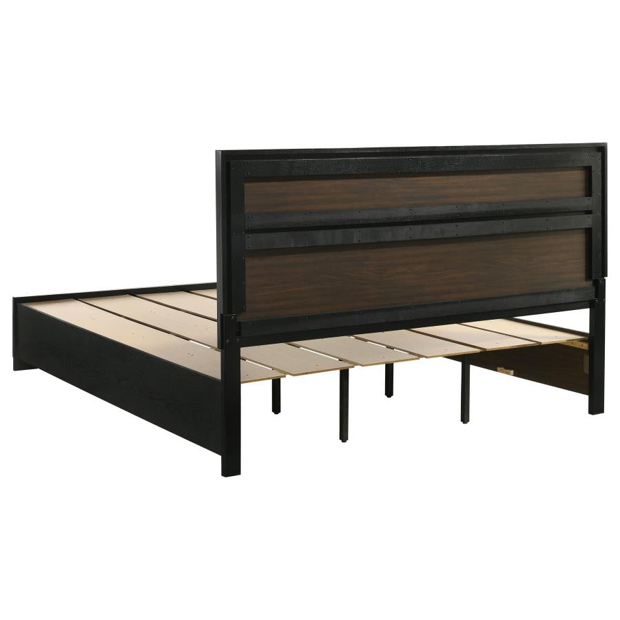 Miranda 51-inch Wood California King Storage Panel Bed Black - 206361KW