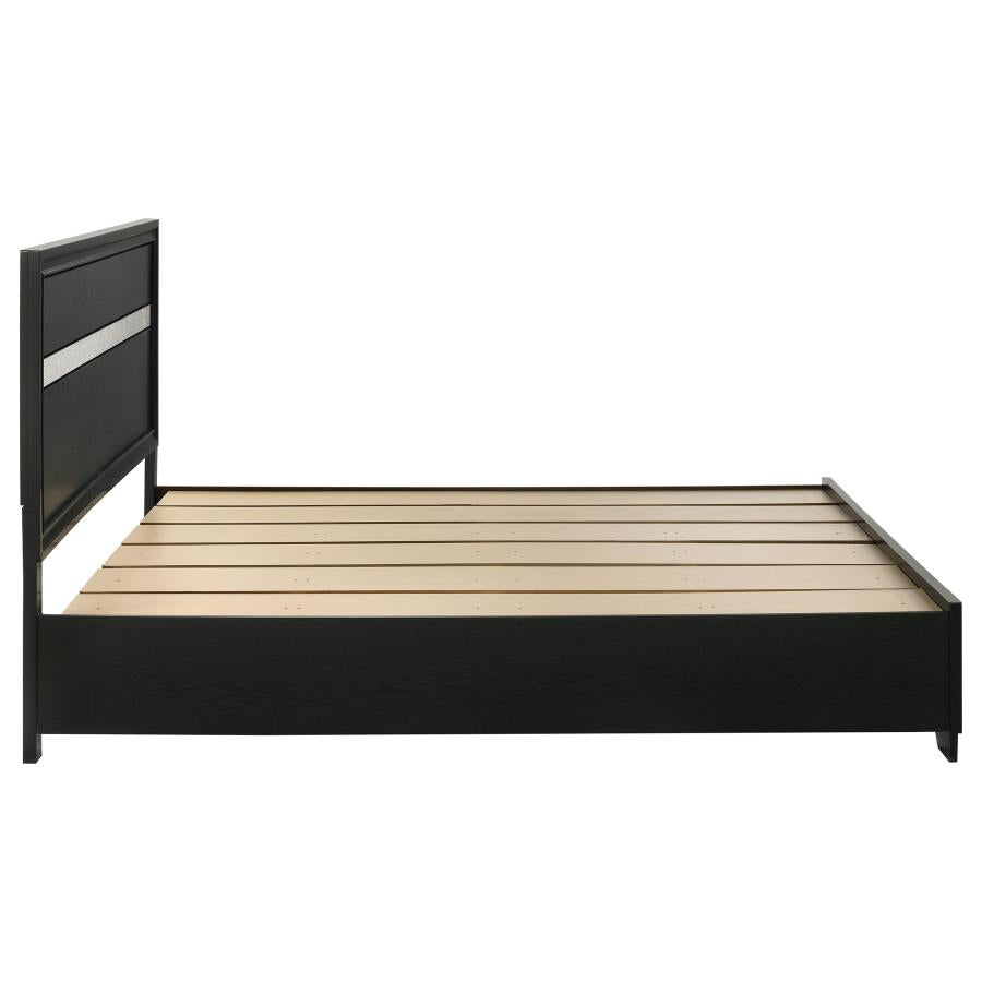 Miranda 51-inch Wood California King Storage Panel Bed Black - 206361KW