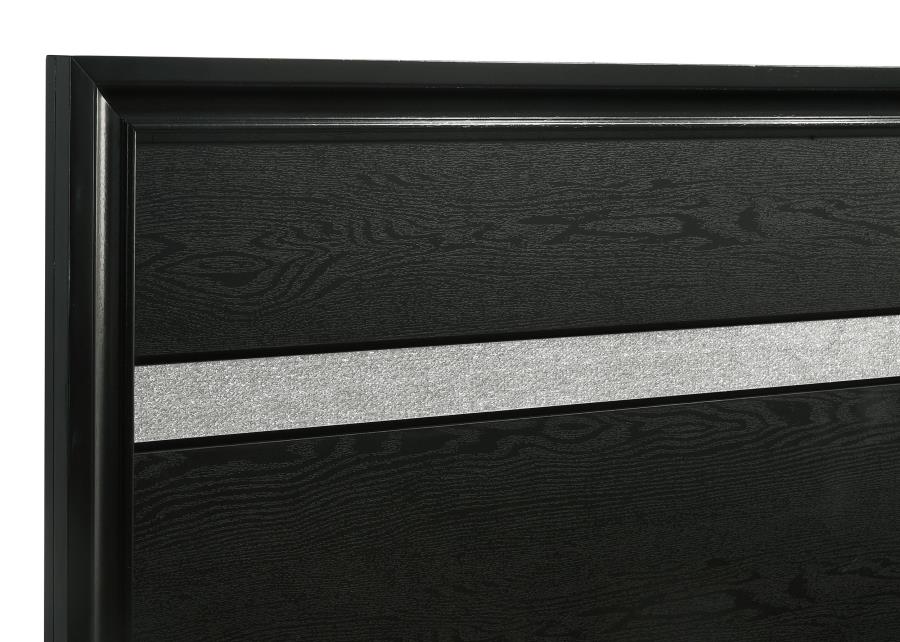 Miranda 51-inch Wood California King Storage Panel Bed Black - 206361KW