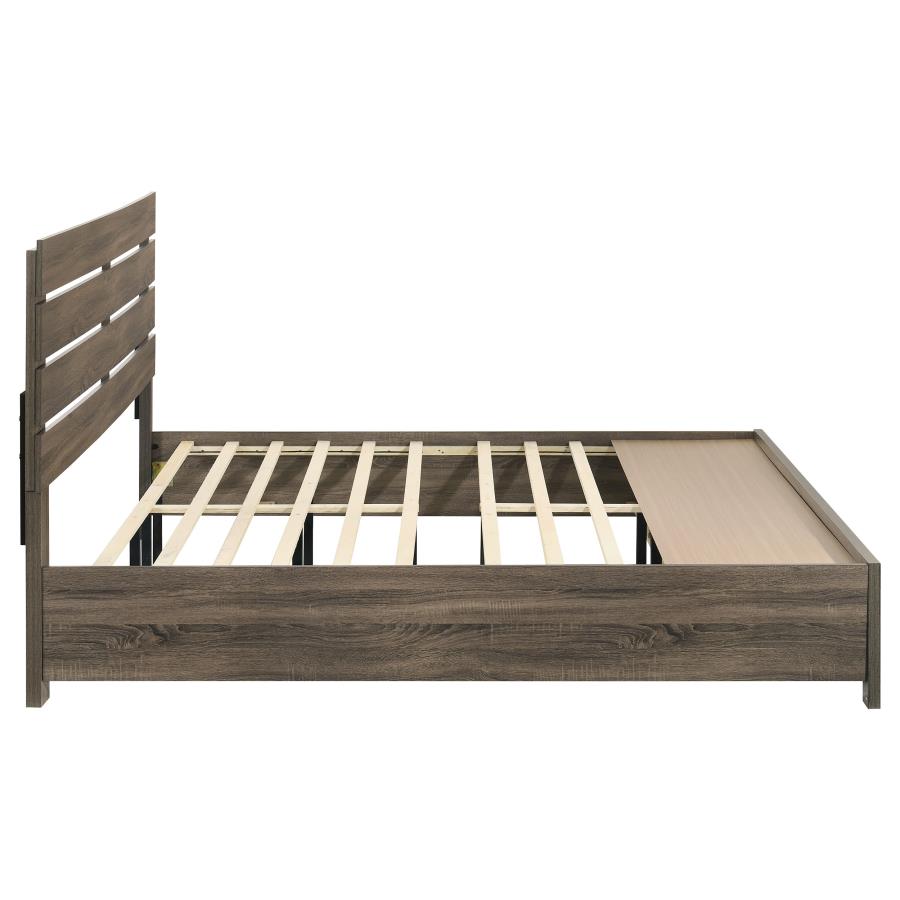 Brantford Wood Eastern King Storage Panel Bed Barrel Oak - 207040KE