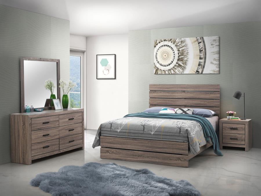 Brantford 4-piece Eastern King Bedroom Set Barrel Oak - 207041KE-S4