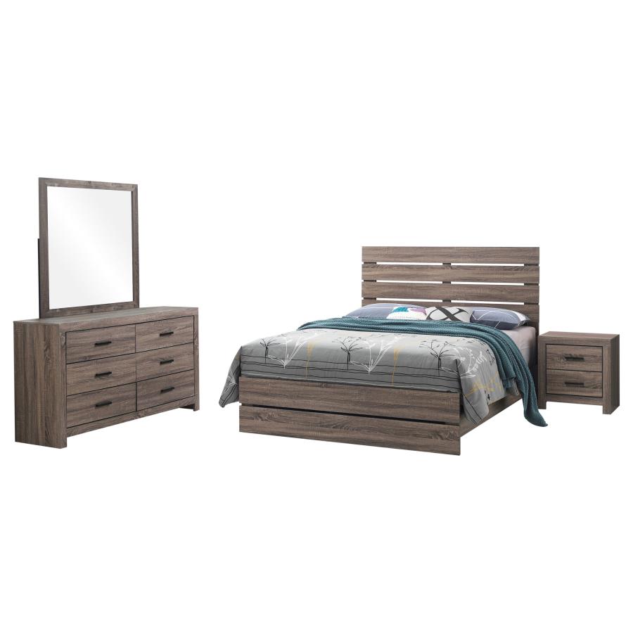 Brantford 4-piece Eastern King Bedroom Set Barrel Oak - 207041KE-S4