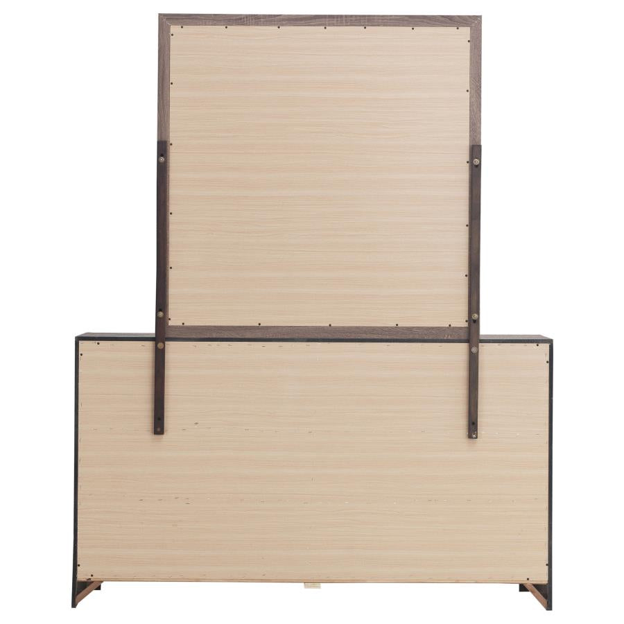 Brantford 6-drawer Dresser with Mirror Barrel Oak - 207043M