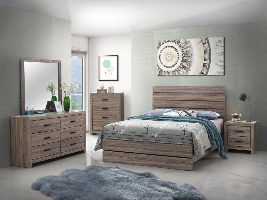 Brantford 6-drawer Dresser with Mirror Barrel Oak - 207043M