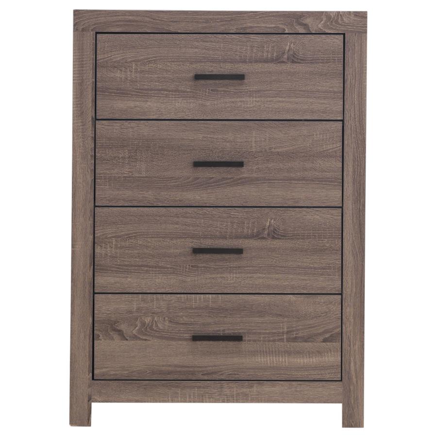 Brantford 4-drawer Bedroom Chest Barrel Oak - 207045
