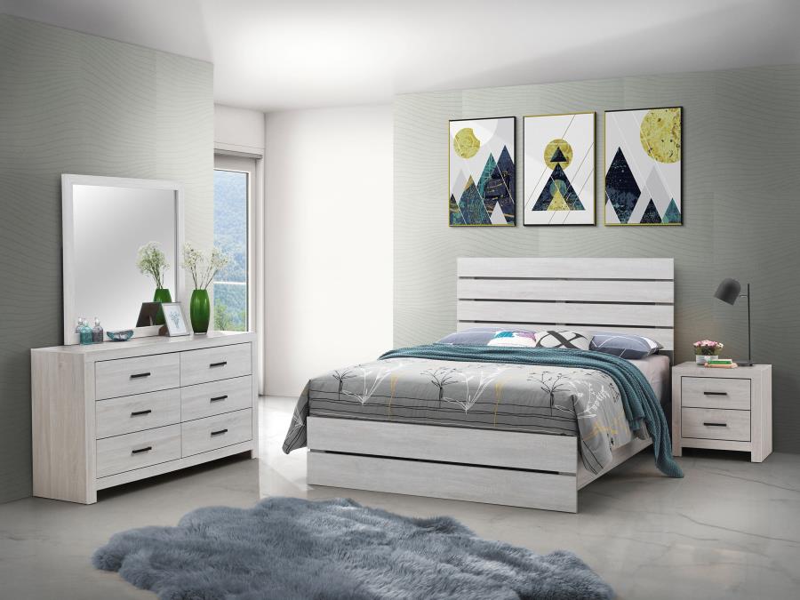Brantford 4-piece Eastern King Bedroom Set Coastal White - 207051KE-S4