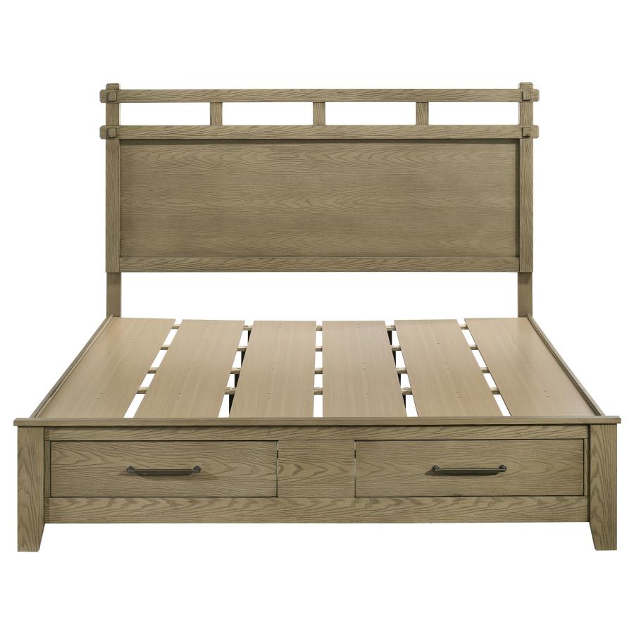 Hazlewood 59-inch Eastern King Storage Bed Vineyard Oak - 207530KE