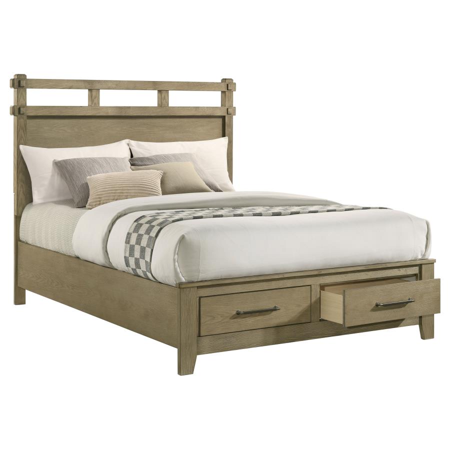 Hazlewood 59-inch Queen Panel Storage Bed Vineyard Oak - 207530Q