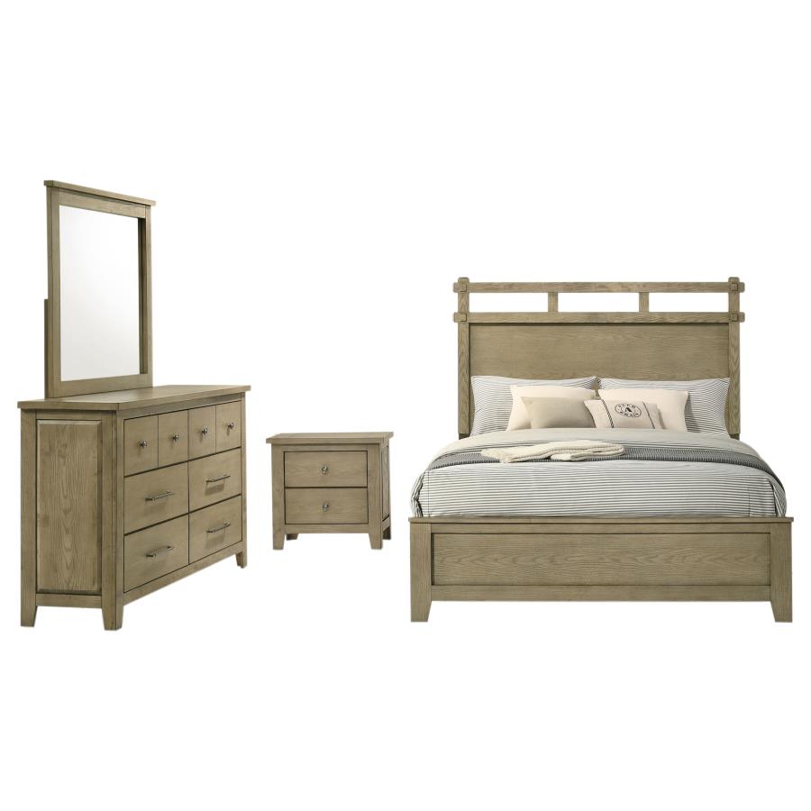 Hazlewood 4-piece Eastern King Bedroom Set Vineyard Oak - 207531KE-S4