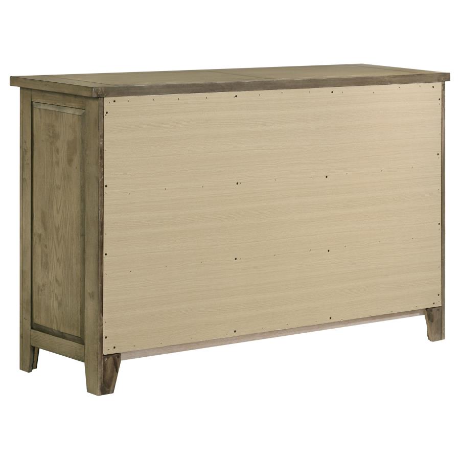 Hazlewood 6-drawer Bedroom Dresser Cabinet Vineyard Oak - 207533
