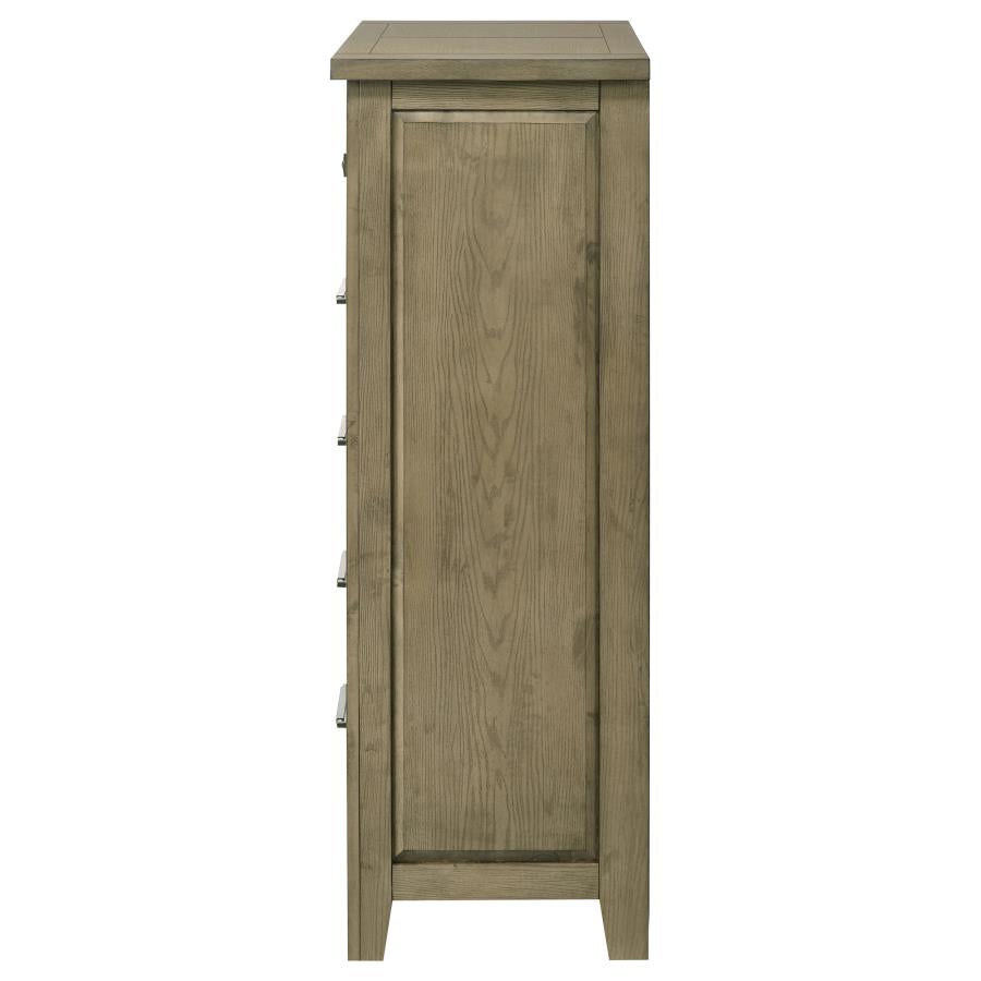 Hazlewood 5-drawer Bedroom Chest of Drawers Vineyard Oak - 207535
