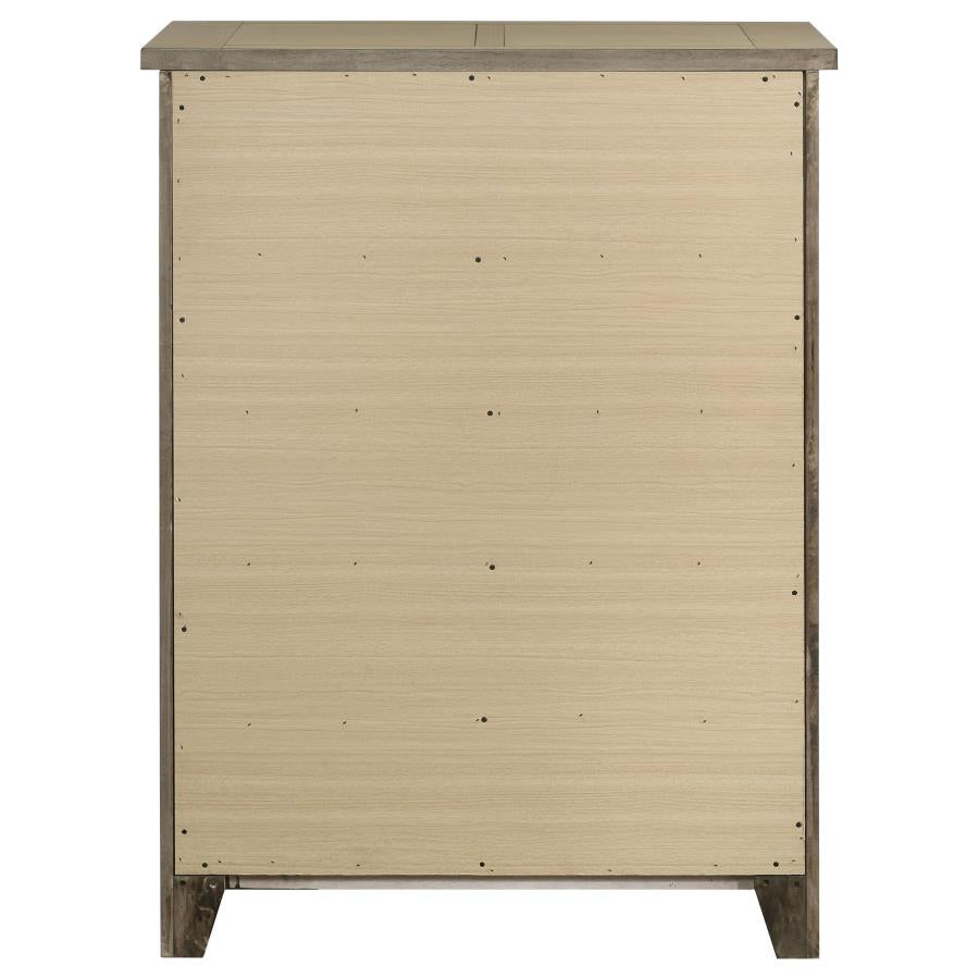 Hazlewood 5-drawer Bedroom Chest of Drawers Vineyard Oak - 207535