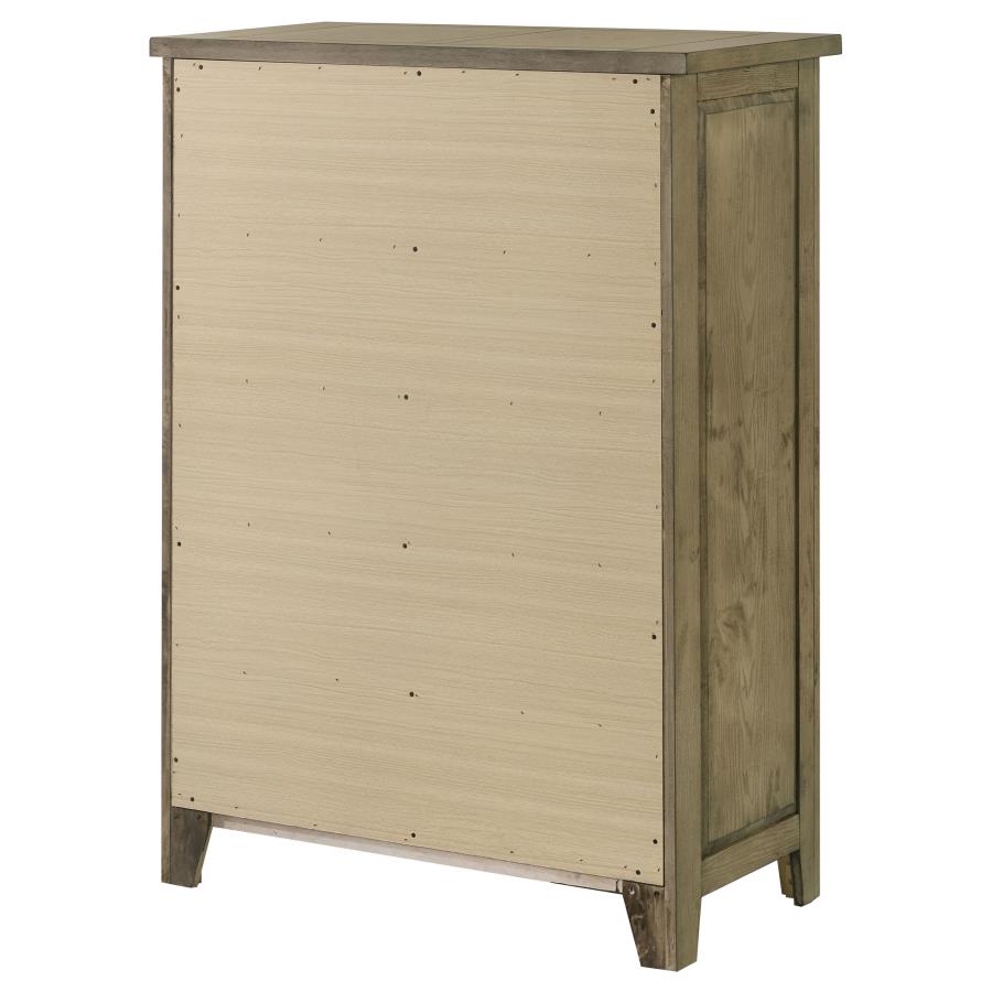Hazlewood 5-drawer Bedroom Chest of Drawers Vineyard Oak - 207535