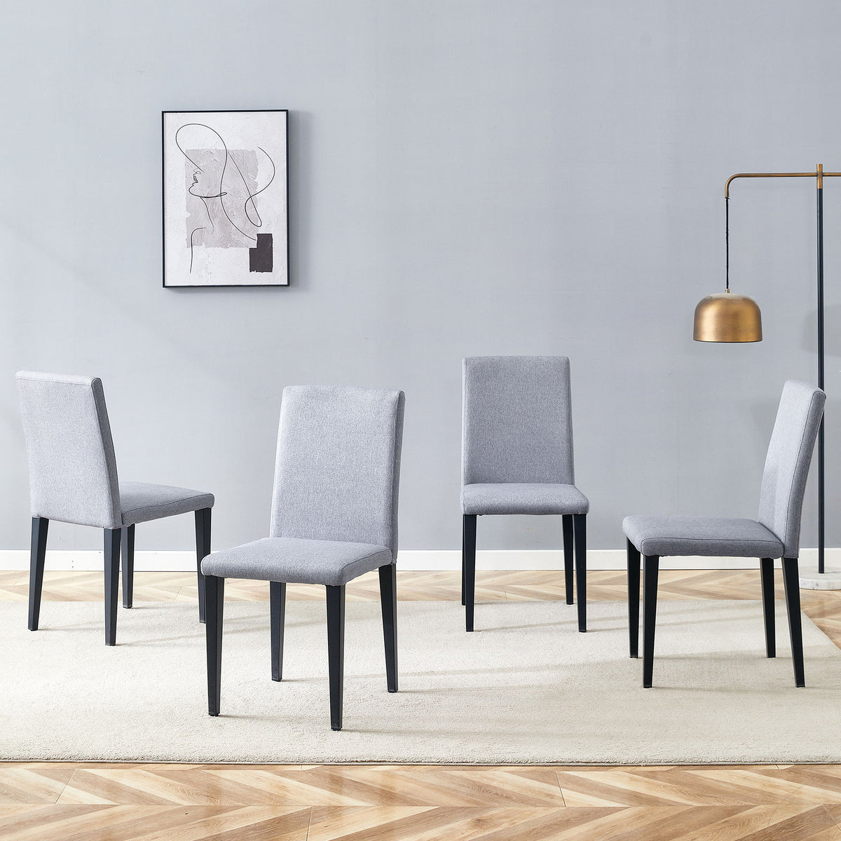 Versatile Dining Chairs With Comfortable Design And Metal Legs
