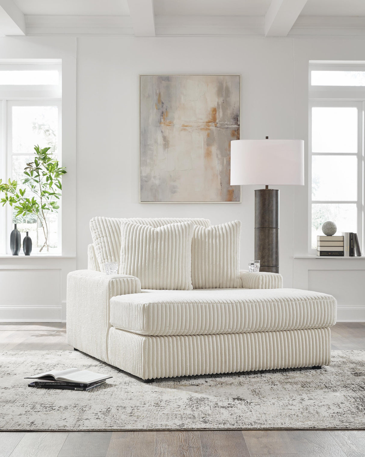 Lindyn 2-Piece Sectional, Chaise and Oversized Ottoman - 21104U2