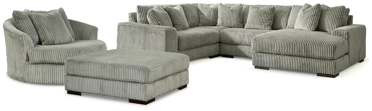 Lindyn 4-Piece Sectional, Chair and Ottoman - 21105U11