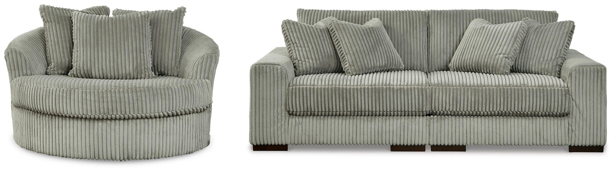 Lindyn 2-Piece Sectional Sofa and Oversized Swivel Accent Chair - 21105U3