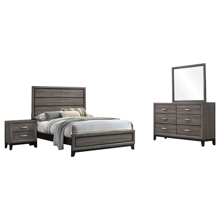 Watson 4-piece Full Bedroom Set Grey Oak - 212421F-S4