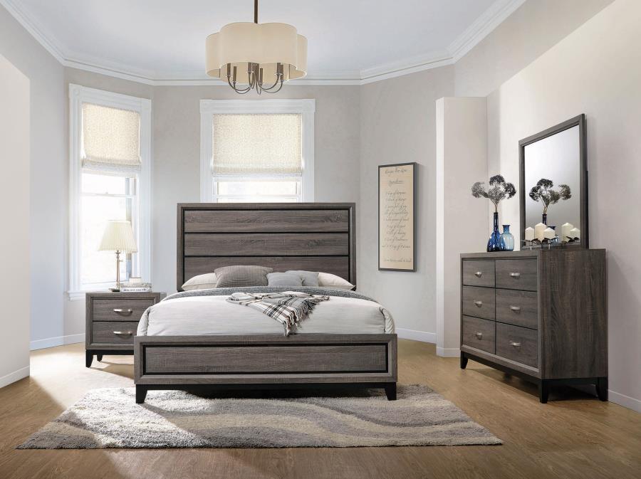 Watson 4-piece Eastern King Bedroom Set Grey Oak - 212421KE-S4