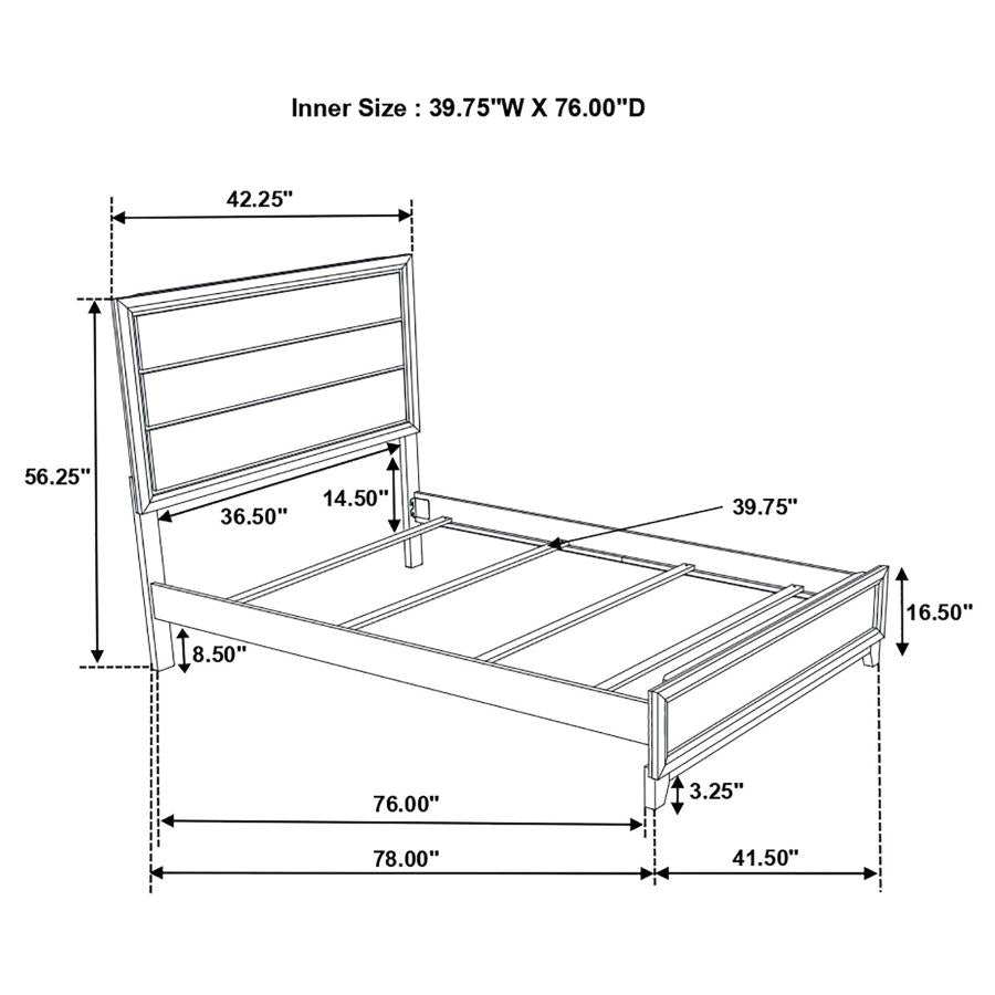 Watson 5-piece Twin Bedroom Set Grey Oak - 212421T-S5