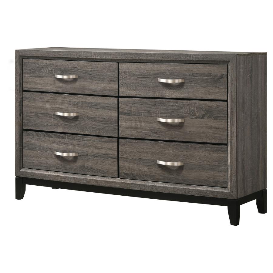 Watson 6-drawer Dresser Grey Oak - 212423