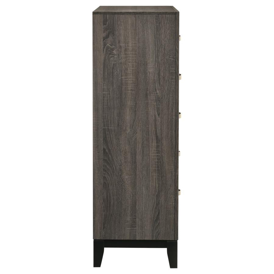 Watson 5-drawer Bedroom Chest Grey Oak - 212425