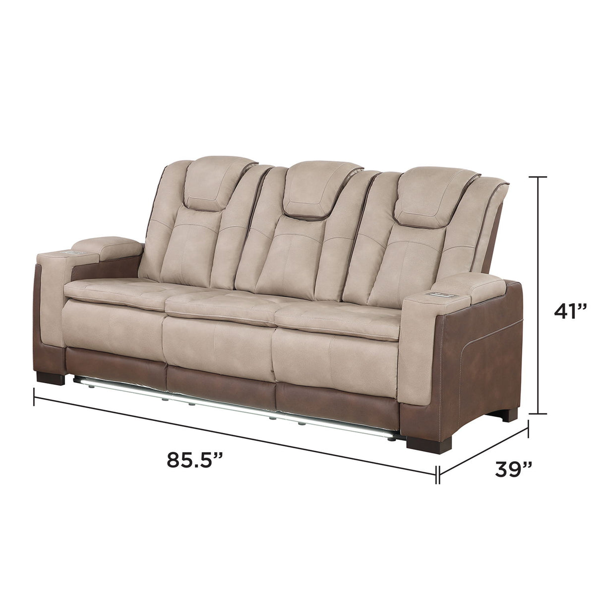 Bruno - Power Reclining Living Room Set With LED Lighting