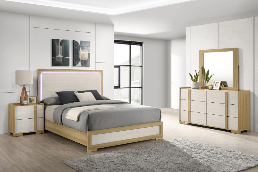 Hyland 4-piece Eastern King Bedroom Set Natural - 215651KE-S4X