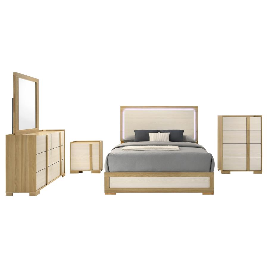Hyland 5-piece Eastern King Bedroom Set Natural - 215651KE-S5