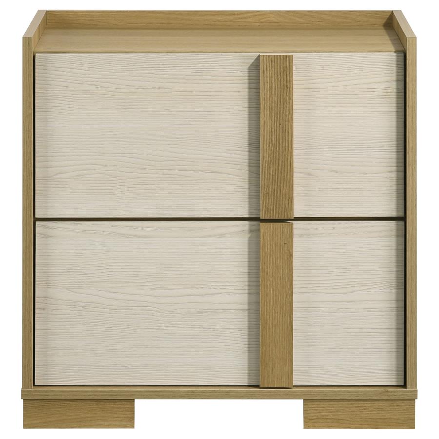 Hyland 2-drawer Nightstand Bedside Table Natural - 215652