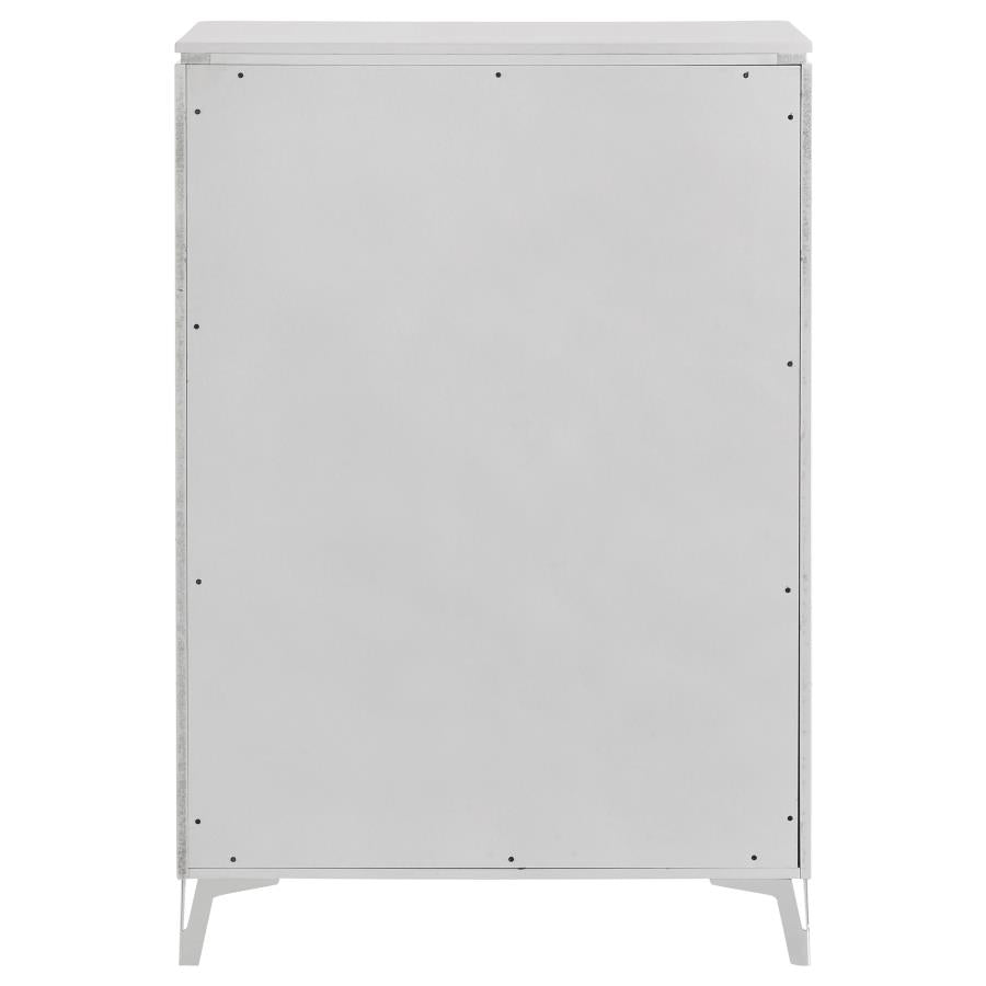 Cassia 5-drawer Bedroom Chest of Drawers White High Gloss - 215795