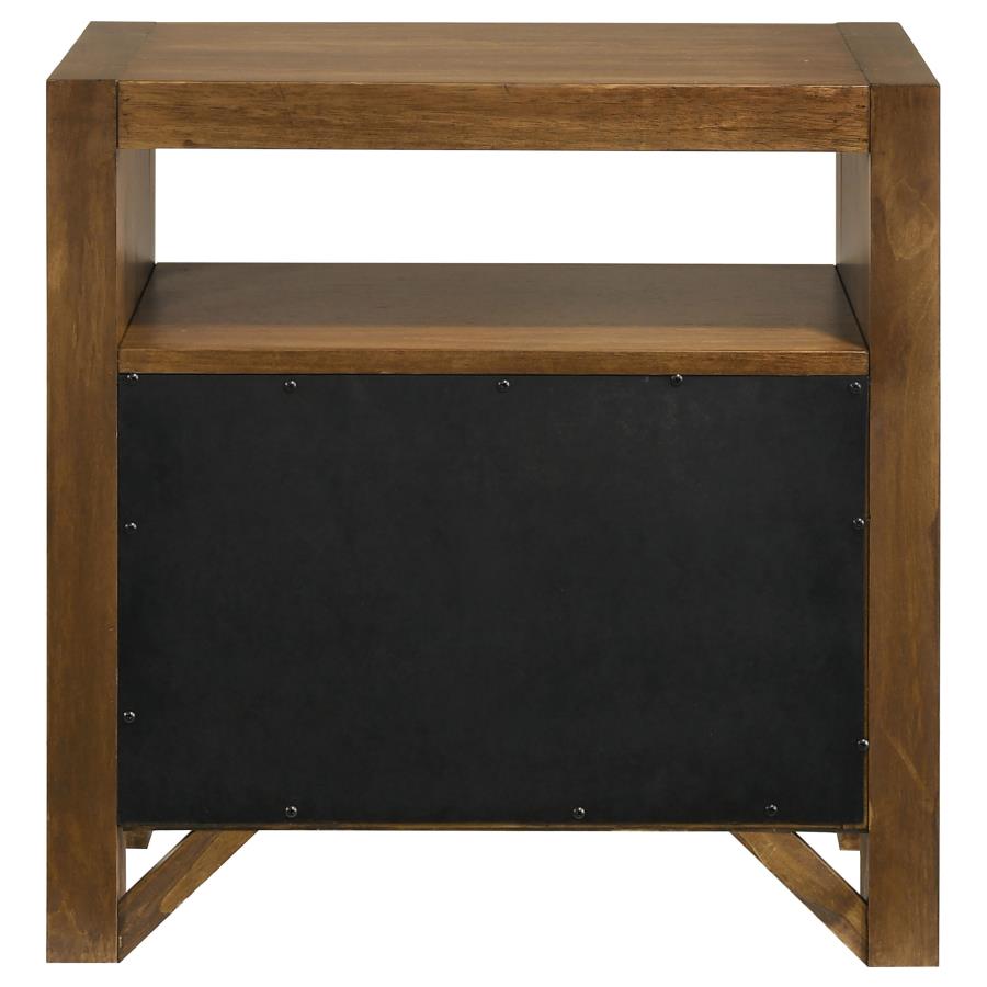 Adderley 2-drawer Nightstand Bedside Table Warm Brown - 215852