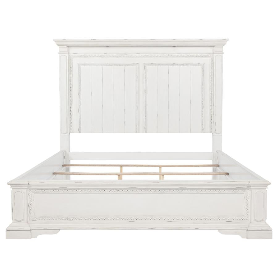 McKinney California King LED Light Panel Bed Vintage White - 215871KW